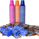 KIT 150 BICCHIERI,PALETTE E ZUCCHERO