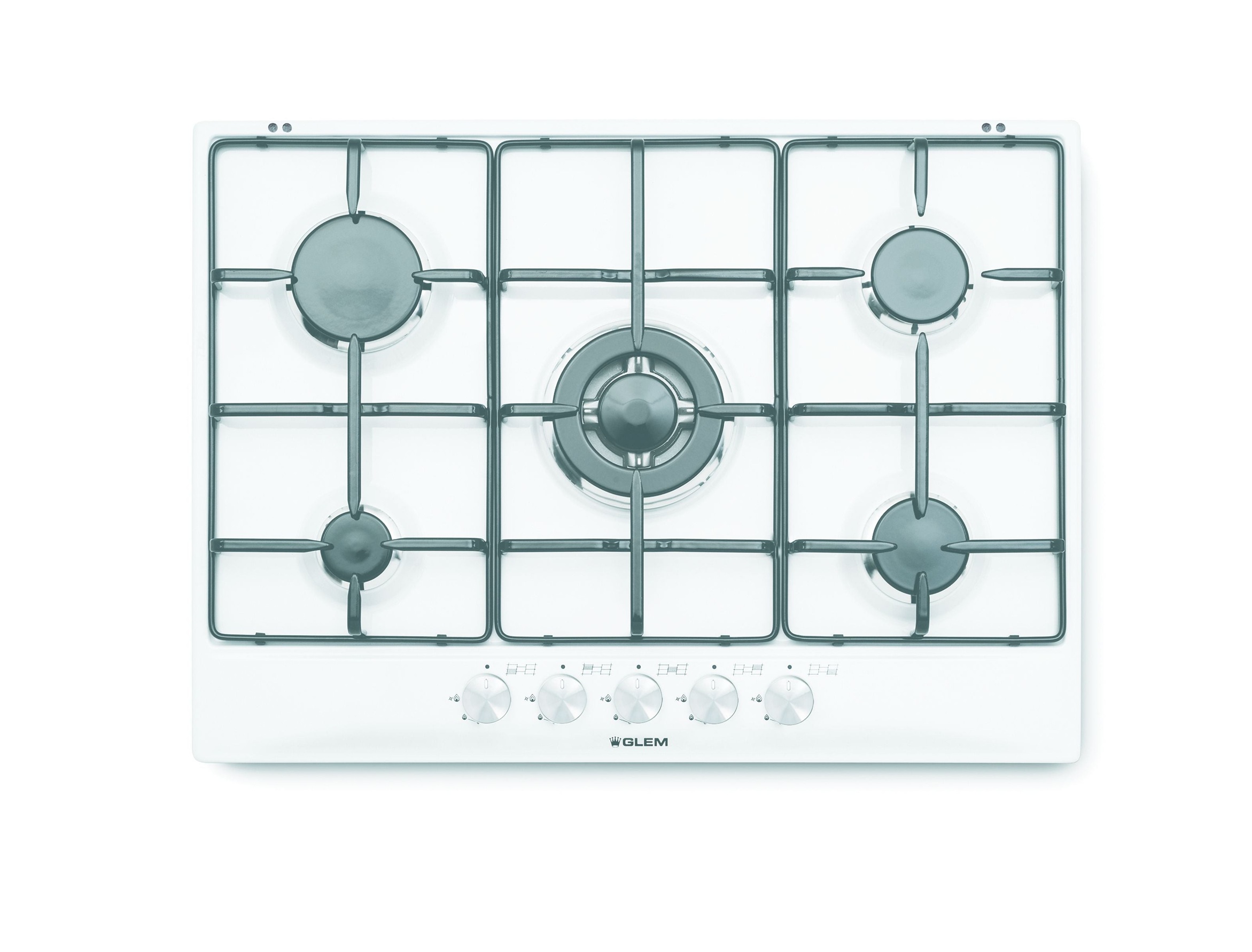 Piano Cottura GLEM Gas - 5 Fornelli - Tripla Corona - Da Incasso 70cm