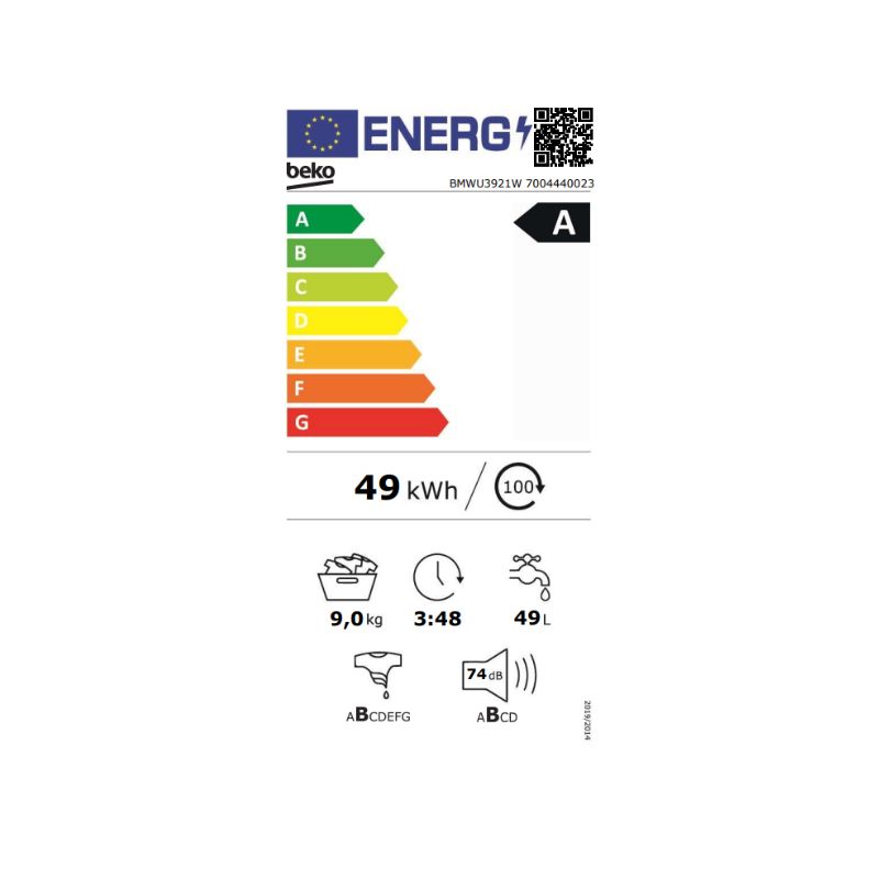 Lavatrice Beko EnergySpin BMWU3921W
