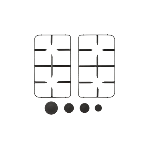 Kit 2 griglie e 4 coprispartifiamma - GLEM GLAS