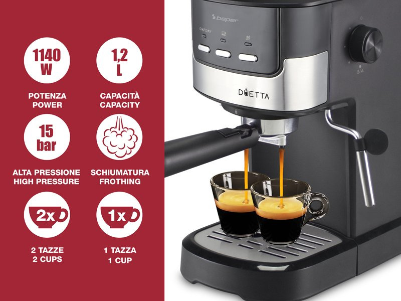 BEPER - Macchina caffè espresso 2 in 1 - immagine 5