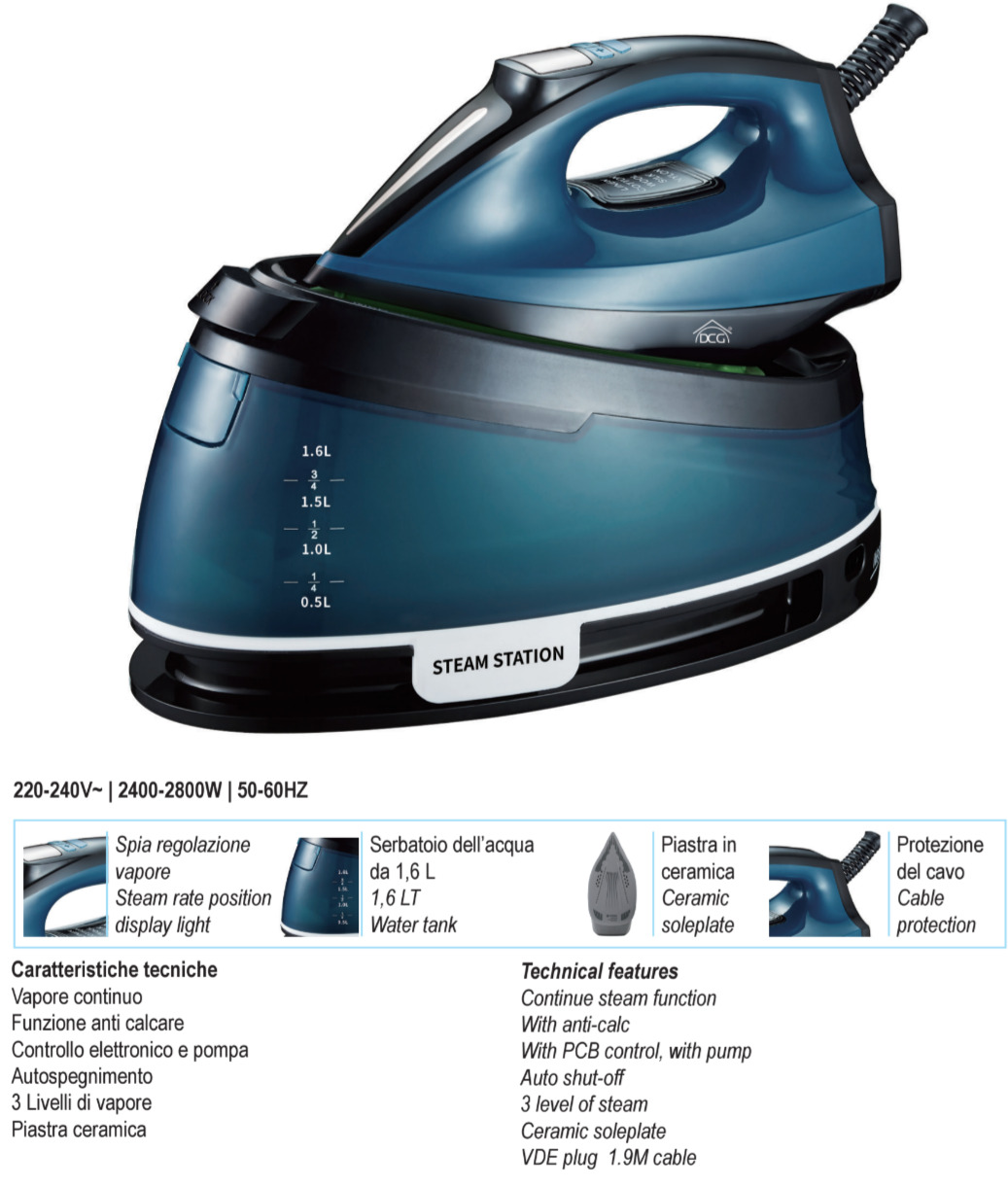 DCG - Ferro da stiro a Caldaia - Carica Continua – DB8240 - immagine 2